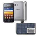 Celular Desbloqueado Samsung Galaxy Y TV c/ TV Digital, Android, GPS, 3G, Wi-Fi, Câmera 3.2MP- Claro + Capa Mobile Bag Taipei G1220 Golla - Azul