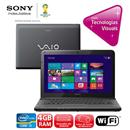 Notebook Sony Vaio SVE14123CBB com Intel® Core™ i3-3110M, 4GB, 500GB, Gravador de DVD, Leitor de Cartões, HDMI, Bluetooth, LED 14” e Windows 8