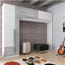 Guarda-Roupa Multimóveis com 3 Portas e 1 Gaveta 1903.010.077 - Branco/Cinza