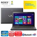 Notebook Sony Vaio SVE14125CBB com Intel® Core™ i5-3210M, 4GB, 750GB, Gravador de DVD, Leitor de Cartões, HDMI, AMD® Radeon™, LED 14” e Windows 8