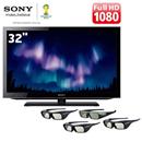 TV 32" LED 3D Sony Série HX KDL-32HX755 Full HD com Smart TV, Conversor Digital, Wi-Fi, Entradas HDMI, USB e 6 Óculos 3D
