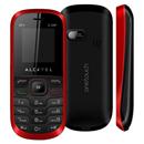 Celular Desbloqueado Alcatel OT307 Preto / Vermelho com Trial Chip, Câmera VGA, Rádio FM, MP3 e Fone de Ouvido