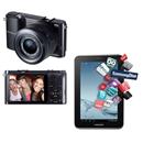 Câmera Digital Samsung NX1000 Preta 20.3MP, LCD 3", Wi-Fi, Saída HDMI, Full HD e 3D+Tablet Samsung Galaxy Tab 2 7.0 P3110 7,0”, 8GB, Wi-Fi e Android