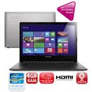 Ultrabook Lenovo S400U com Intel® Core™ i3-3217U, 4GB, 32GB SSD, 500GB, Leitor de Cartões, HDMI, Wireless, LED 14" e Windows 8