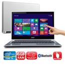 Notebook Acer Aspire V5-471P-6875 com Intel® Core™ i5-3317U, 6GB, 500GB, Leitor de Cartões, HDMI, Wireless, Bluetooth, Tela Touch 14" e Windows 8