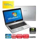 Notebook Asus N46VM-V3081Q com Intel® Core™ i7 3610QM, 8GB, 1TB, Gravador de DVD, Leitor de Cartões, HDMI, Wireless, LED 14” e Windows 7