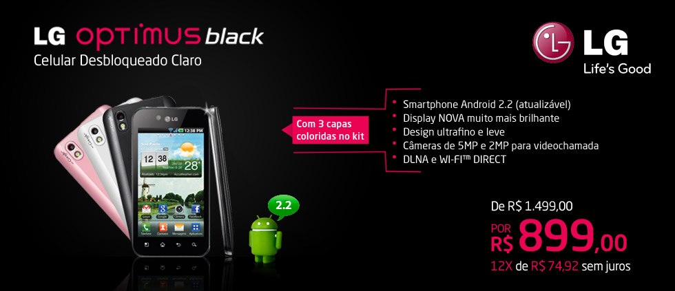 Celular LG Optmus Black