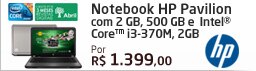 Notebook HP Pavilion G4-1120BR com Processador Intel® Core™ i3-370M  