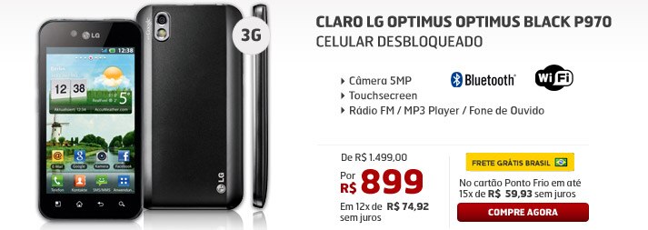 Claro LG Optimus Optimus Black P970