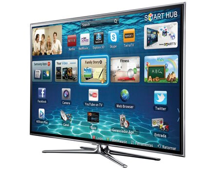 A TV 50&rdquo; Slim LED 3D Samsung S&eacute;rie 6 ES6900 de lado