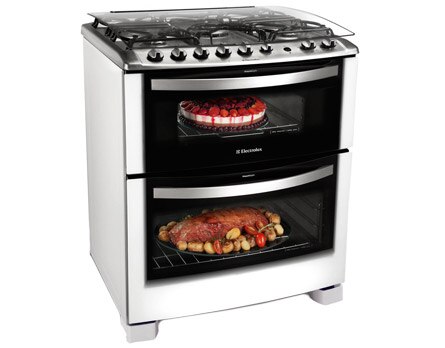 Fog&atilde;o Electrolux Celebrate 76DTB Duplo forno de 1480 e 1120 W - Prepare mais de um prato assado e economize tempo