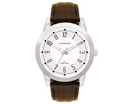 O rel&oacute;gio masculino Lince Steel MRC4064S B2MX Marrom