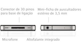 iPhone 4 Apple 8GB TIM Conectores Entrada Saída