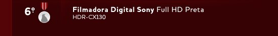 Filmadora Digital Sony Full HD Preta HDR-CX130