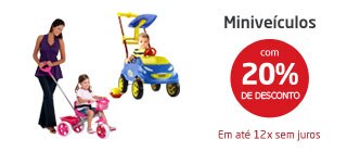 Miniveículos com 20% de desconto