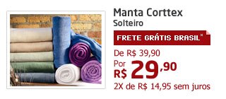 Manta Microfibra Solteiro Corttex Casa